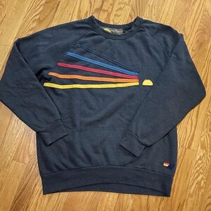 Aviator Nation daydream relaxed crew sweatshirt dark grey in Large
